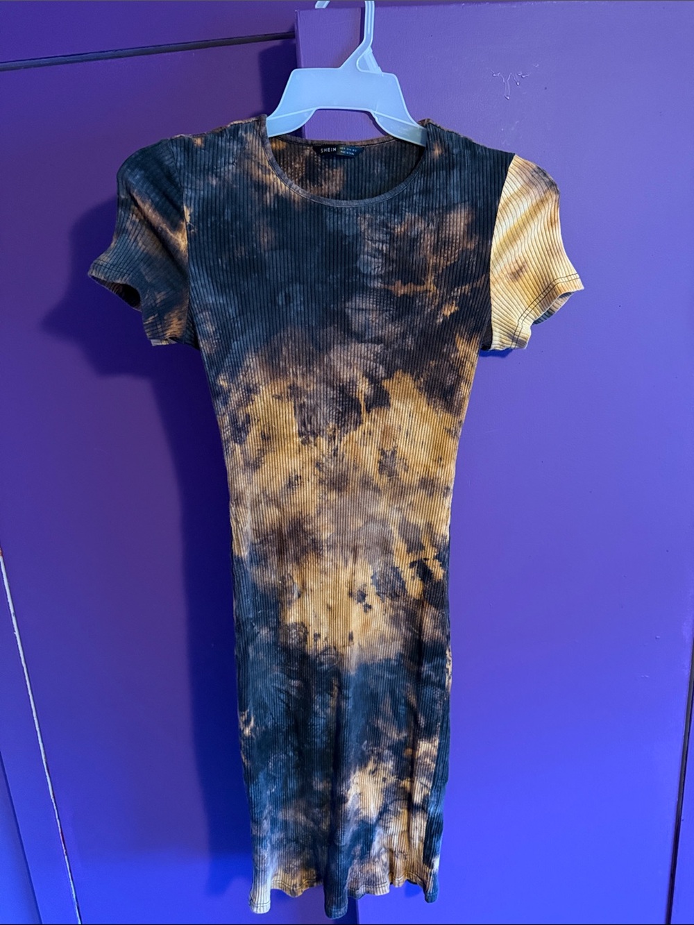 SHEIN Bleach Dye Body Con Dress